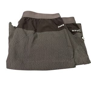 Spyder Active Shorts Mens XXL Gray Black ProWB Lightweight + Pockets 9" Inseam
